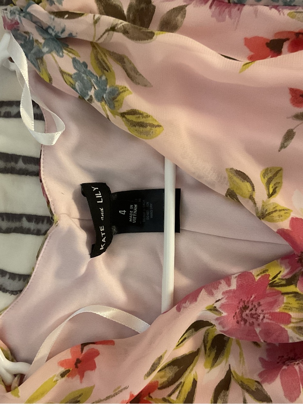 Kate and Lily Pink Floral High-Low Dress